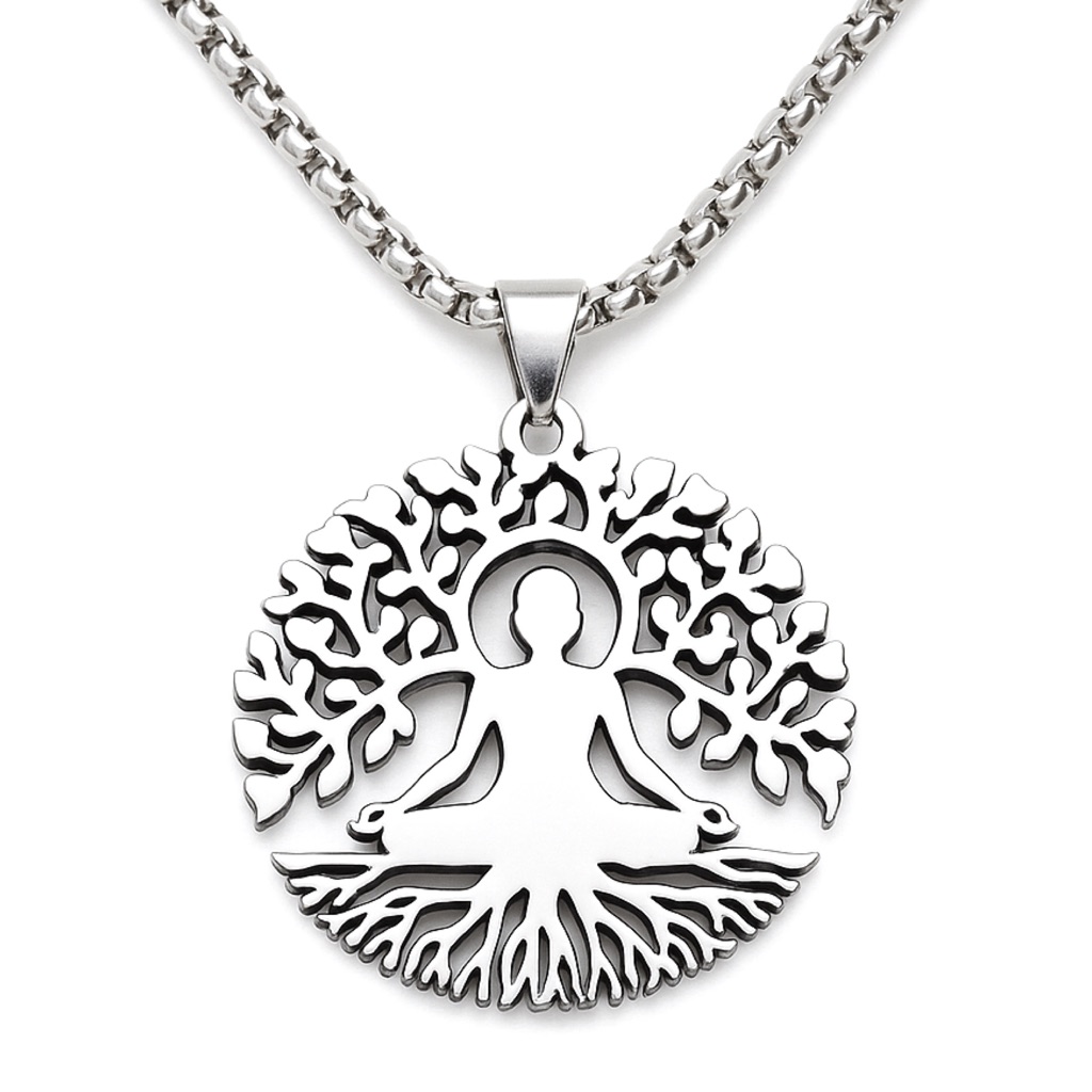 Tree Of Life Yoga Pendant Necklace Meditation Jewelry Spiritual Healing 35$
